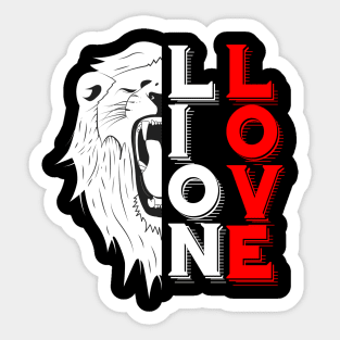 Lion Love Sticker